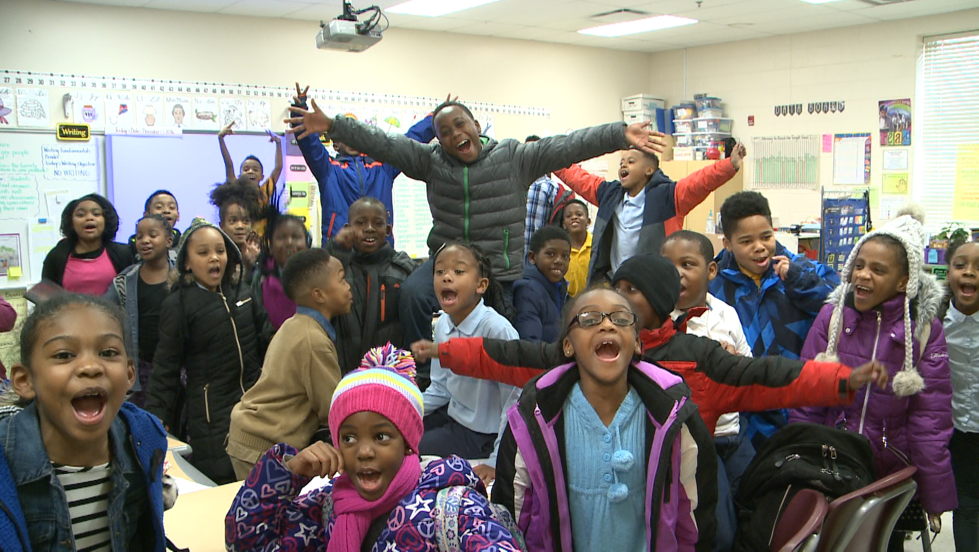 President inspires Barack Obama Elementary School students